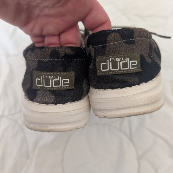 Hey Dude Black and Gray Moccasins with Camouflage Pattern - Picture 6 of 6